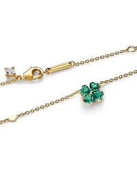 Pandora Green Lucky Clover Pendant Necklace