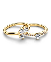 Pandora Sparkling Lucky Clover Splittable Ring