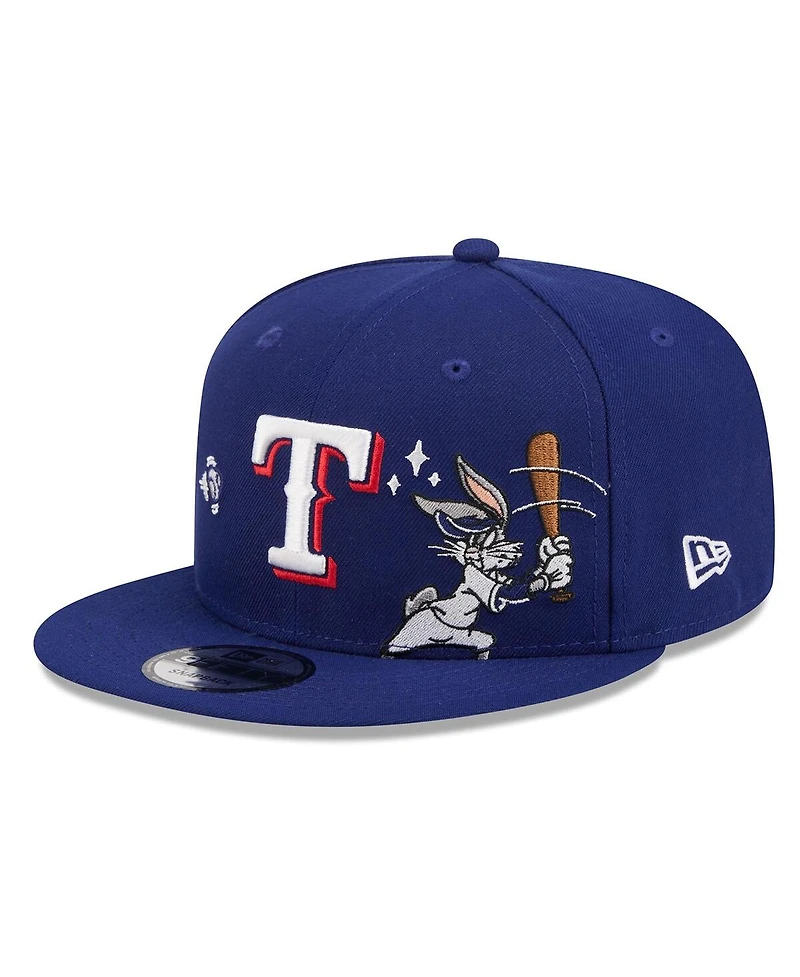 New Era Men's Royal Texas Rangers Looney Tunes Bugs Bunny 9FIFTY Snapback Hat