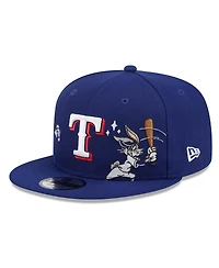 New Era Men's Royal Texas Rangers Looney Tunes Bugs Bunny 9FIFTY Snapback Hat