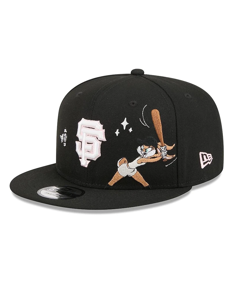 New Era Men's Black San Francisco Giants Looney Tunes Lola Bunny 9FIFTY Snapback Hat