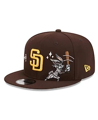 New Era Men's Brown San Diego Padres Looney Tunes Bugs Bunny 9FIFTY Snapback Hat