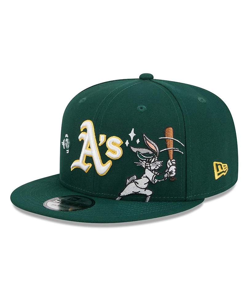 New Era Men's Green Athletics Looney Tunes Bugs Bunny 9FIFTY Snapback Hat
