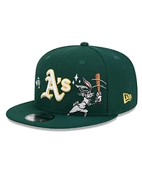 New Era Men's Green Athletics Looney Tunes Bugs Bunny 9FIFTY Snapback Hat