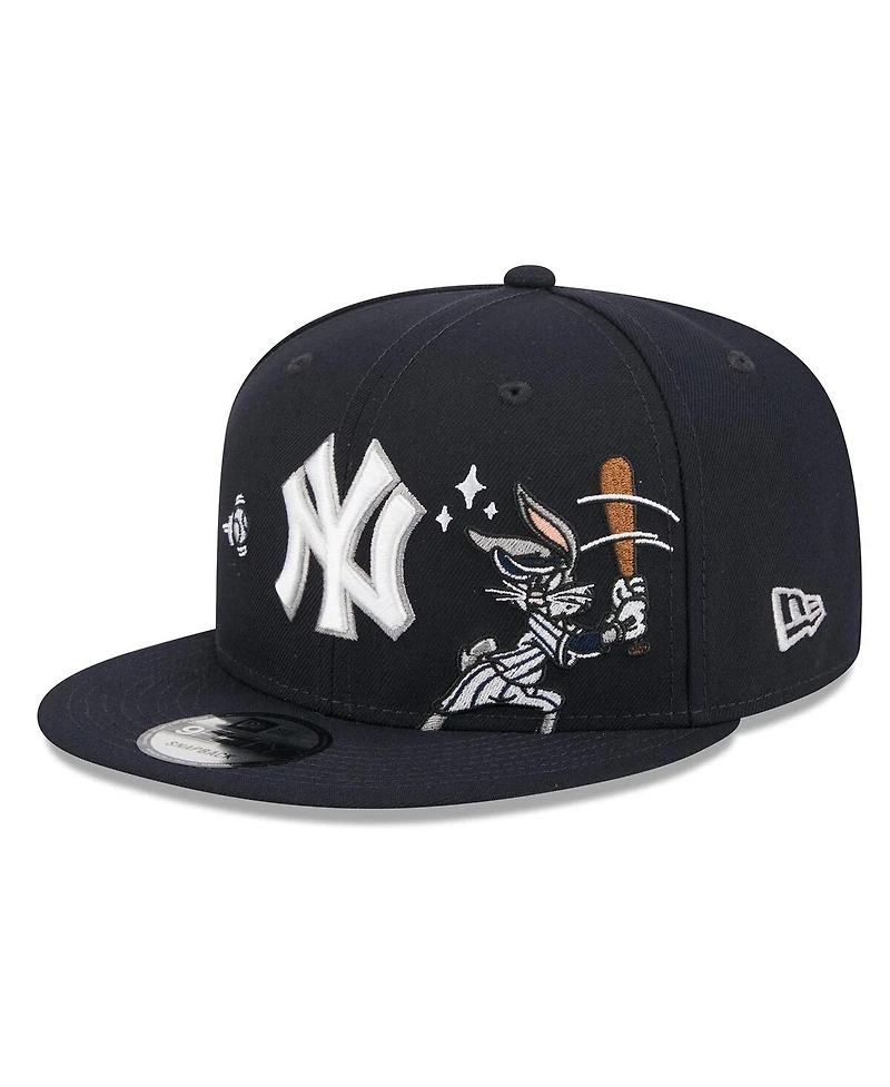 New Era Men's Navy New York Yankees Looney Tunes Bugs Bunny 9FIFTY Snapback Hat