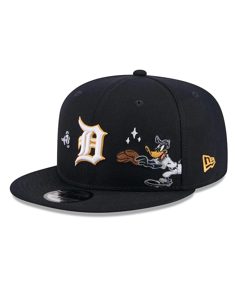 New Era Men's Navy Detroit Tigers Looney Tunes Daffy Duck 9FIFTY Snapback Hat