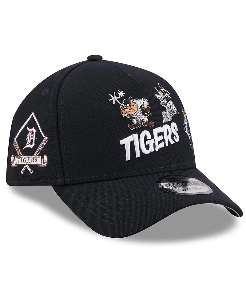 New Era Men's Navy Detroit Tigers Looney Tunes A-Frame 9FORTY Adjustable Hat