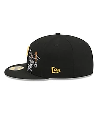 New Era Men's Black Pittsburgh Pirates Looney Tunes Bugs Bunny 59FIFTY Fitted Hat