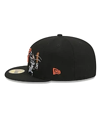 New Era Men's Black Baltimore Orioles Looney Tunes Bugs Bunny 59FIFTY Fitted Hat