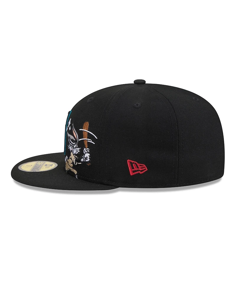 New Era Men's Black Arizona Diamondbacks Looney Tunes Bugs Bunny 59FIFTY Fitted Hat