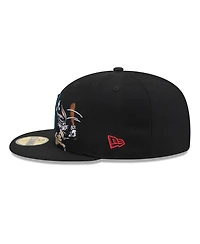 New Era Men's Black Arizona Diamondbacks Looney Tunes Bugs Bunny 59FIFTY Fitted Hat