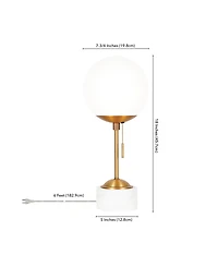 Hudson & Canal Reagan 18" Marble Tall Table Lamp