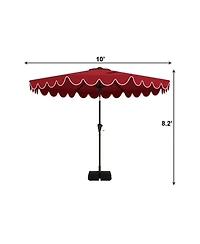 Slickblue Outdoor Umbrella with Stable Weighted Base and Sandbags for Patio