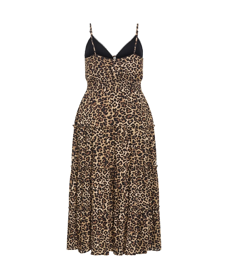 City Chic Women's Amaya Leopard Print Maxi Dress