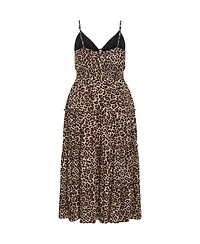 City Chic Women's Amaya Leopard Print Maxi Dress