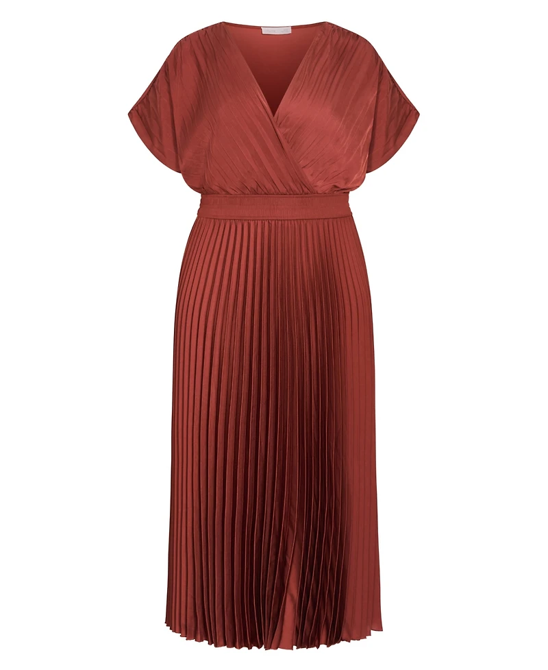 City Chic Women's Elia Pleat Dress