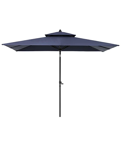 Pellebant Outdoor Patio 10 x 6.5 Ft Market Umbrella with Double Top