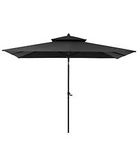 Pellebant Outdoor Patio 10 x 6.5 Ft Market Umbrella with Double Top