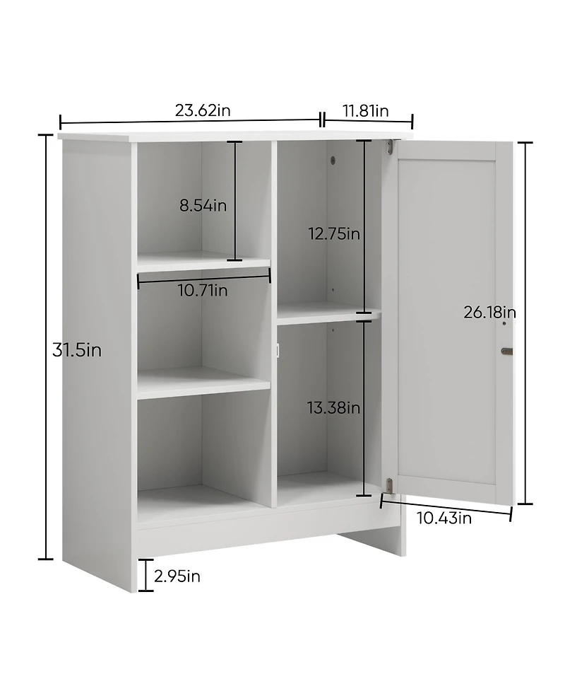Clihome Modern Bathroom Cabinet, Kitchen Freestanding Storage Rack, Storage Cabinet