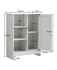 Clihome Modern Bathroom Cabinet, Kitchen Freestanding Storage Rack, Storage Cabinet