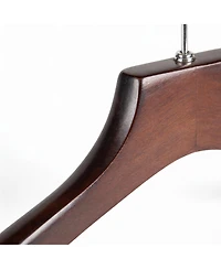 Yigii Luxury Wooden Suit Hangers with Locking Bar