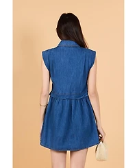 English Factory Women's Denim Shirt Mini Dress