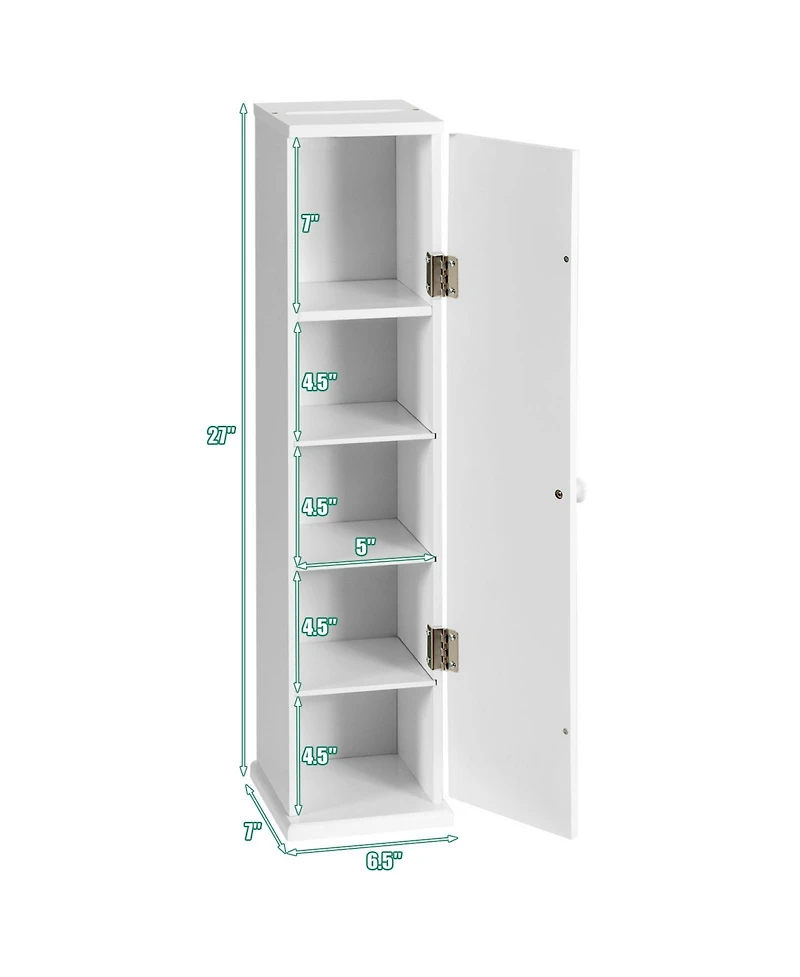 sumyeg Freestanding bath fixture Paper Holder with Shelves and Top Slot Organizer