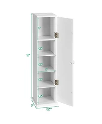 sumyeg Freestanding bath fixture Paper Holder with Shelves and Top Slot Organizer