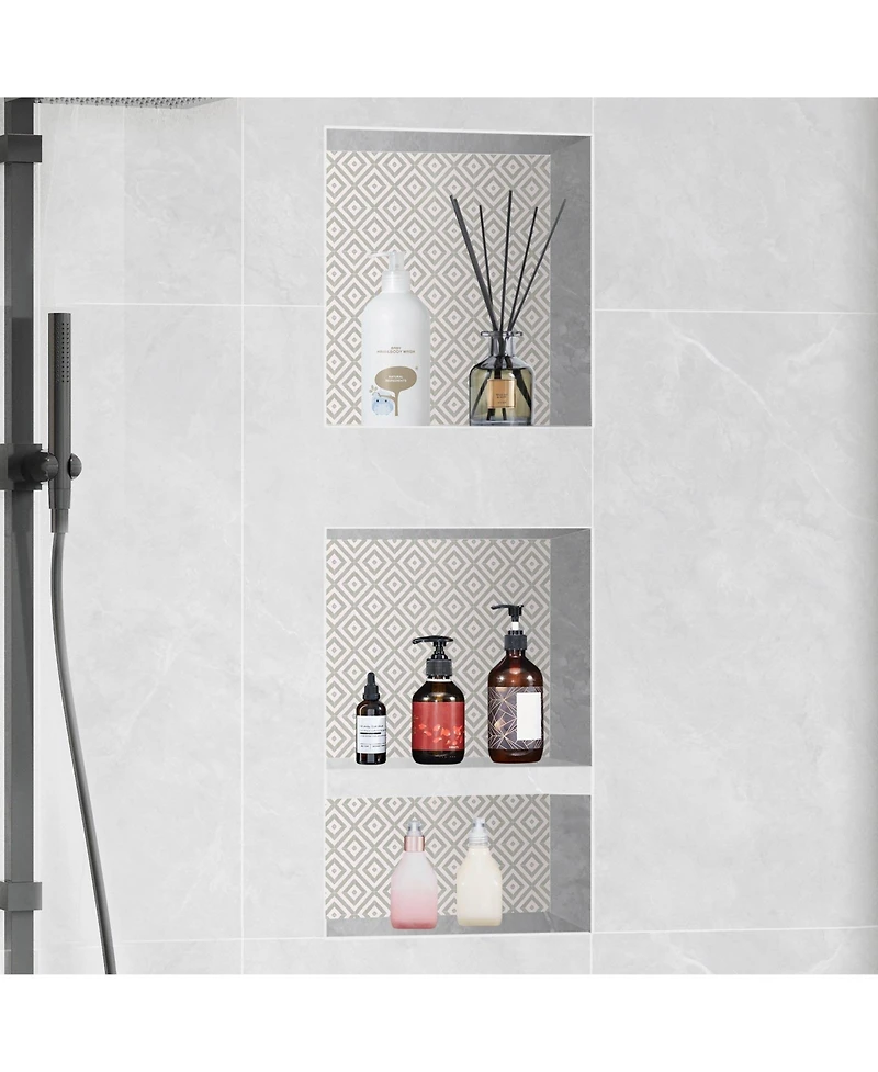 Volenca Shower Niche Set Ready for Tile Triple Shelf Recessed Wall Insert Sealed Waterproof
