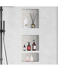 Volenca Shower Niche Set Ready for Tile Triple Shelf Recessed Wall Insert Sealed Waterproof