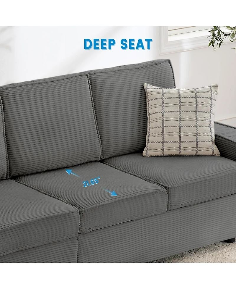 gaomon Oversized Modular Sectional Sofa with Triple Chaise, Convertible Deep Seat Sleeper Couch with Wide Armrests and Plush Backrest
