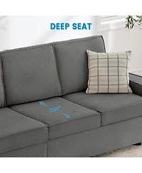 gaomon Oversized Modular Sectional Sofa with Triple Chaise, Convertible Deep Seat Sleeper Couch with Wide Armrests and Plush Backrest
