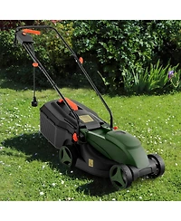 Costway Electric Corded Lawn Mower 10-amp 13-Inch Walk-Behind Lawnmower with Collection Box