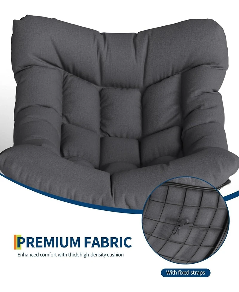 Xo Oversized Papasan Rocking Chair