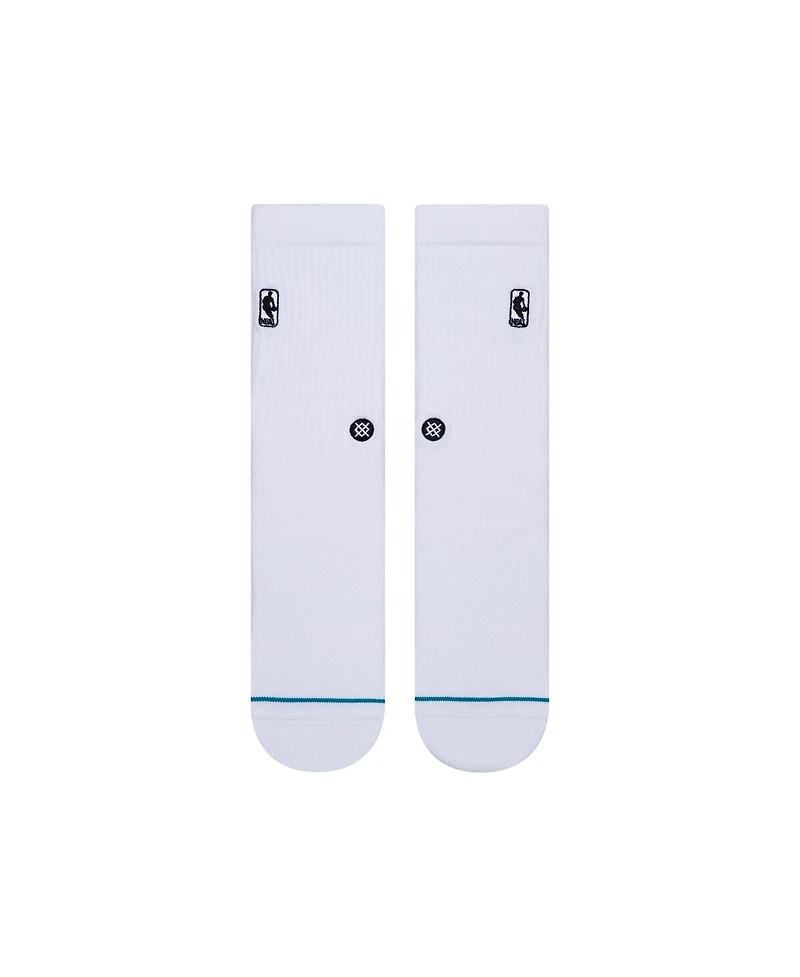 Stance Men's and Women's White Nba Logoman Crew Sock