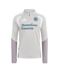 Adidas Men's Silver New York City Fc 2026 Tiro Competition Quarter-Zip Training Sweatshirt