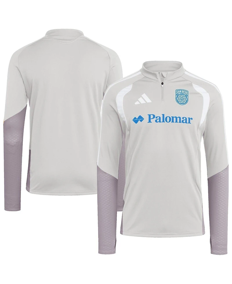 Adidas Men's Silver San Diego Fc 2026 Tiro Competition Quarter-Zip Training Sweatshirt