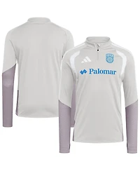 Adidas Men's Silver San Diego Fc 2026 Tiro Competition Quarter-Zip Training Sweatshirt