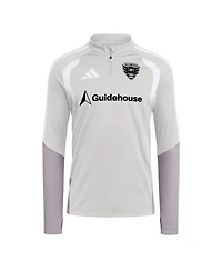 Adidas Men's Silver D.c. United 2026 Tiro Competition Quarter-Zip Training Sweatshirt