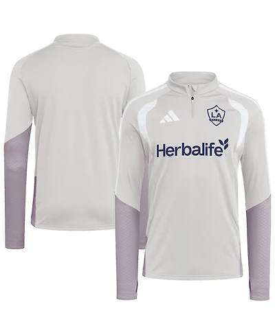 Adidas Men's Silver La Galaxy 2026 Tiro Competition Quarter-Zip Training Sweatshirt