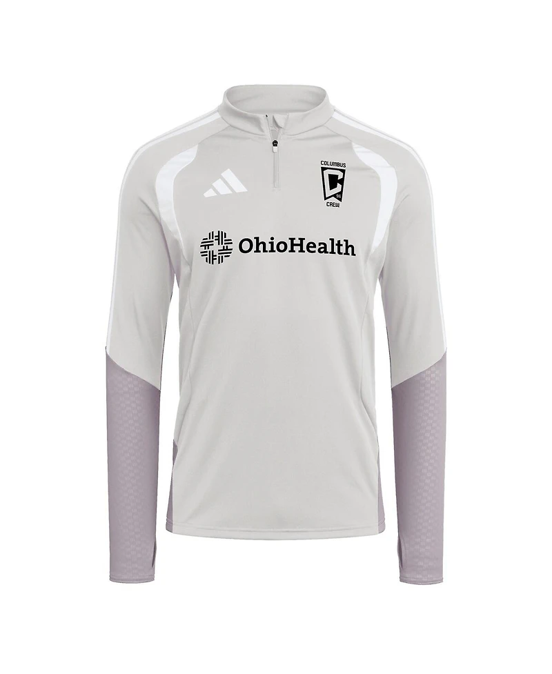 Adidas Men's Silver Columbus Crew 2026 Tiro Competition Quarter-Zip Training Sweatshirt