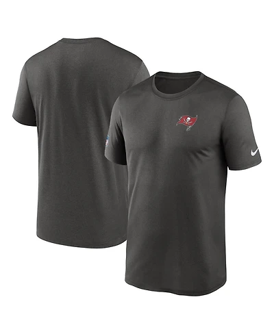 Nike Men's Gray Tampa Bay Buccaneers Sideline Legend Small Logo Dri-fit T-Shirt