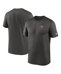 Nike Men's Gray Tampa Bay Buccaneers Sideline Legend Small Logo Dri-fit T-Shirt