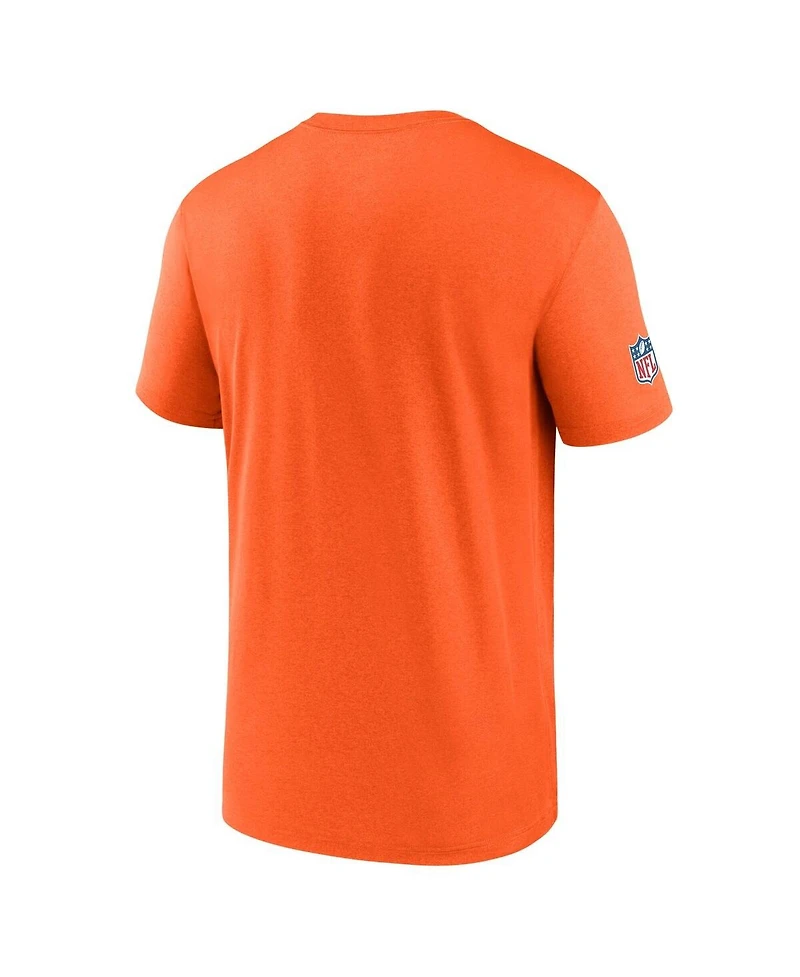 Nike Men's Orange Denver Broncos Sideline Legend Small Logo Dri-fit T-Shirt