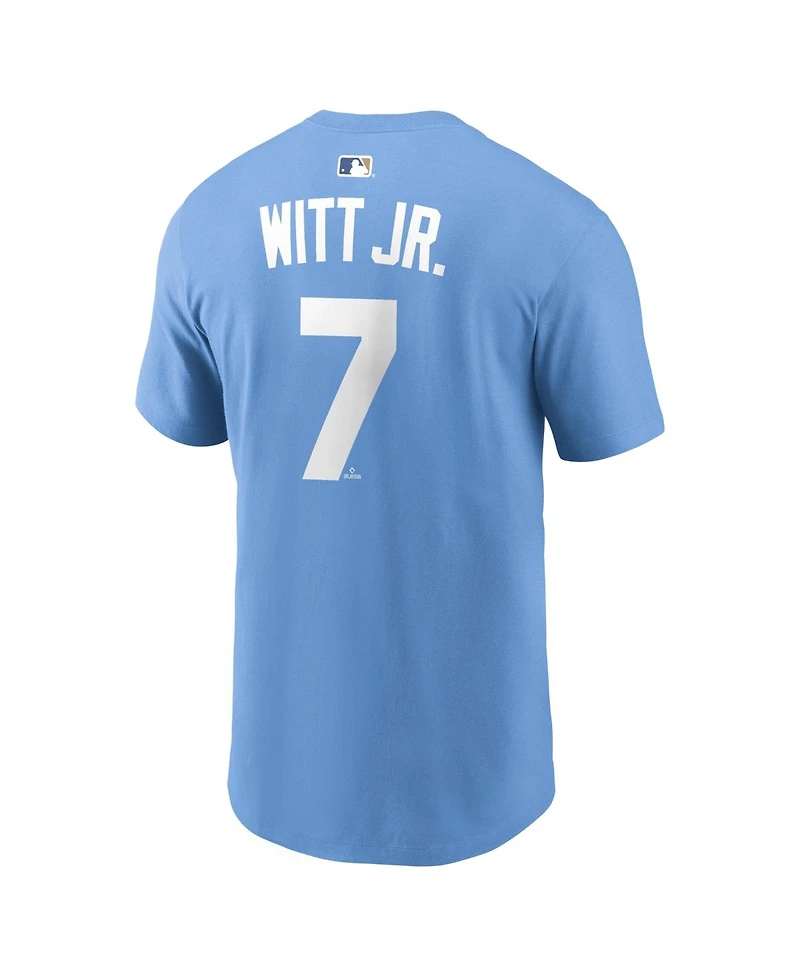 Nike Men's Bobby Witt Jr. Light Blue Kansas City Royals Name Number T-Shirt