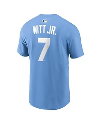 Nike Men's Bobby Witt Jr. Light Blue Kansas City Royals Name Number T-Shirt