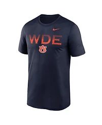 Nike Men's Navy Auburn Tigers Primetime Legend Kinetic Mantra Dri-fit T-Shirt
