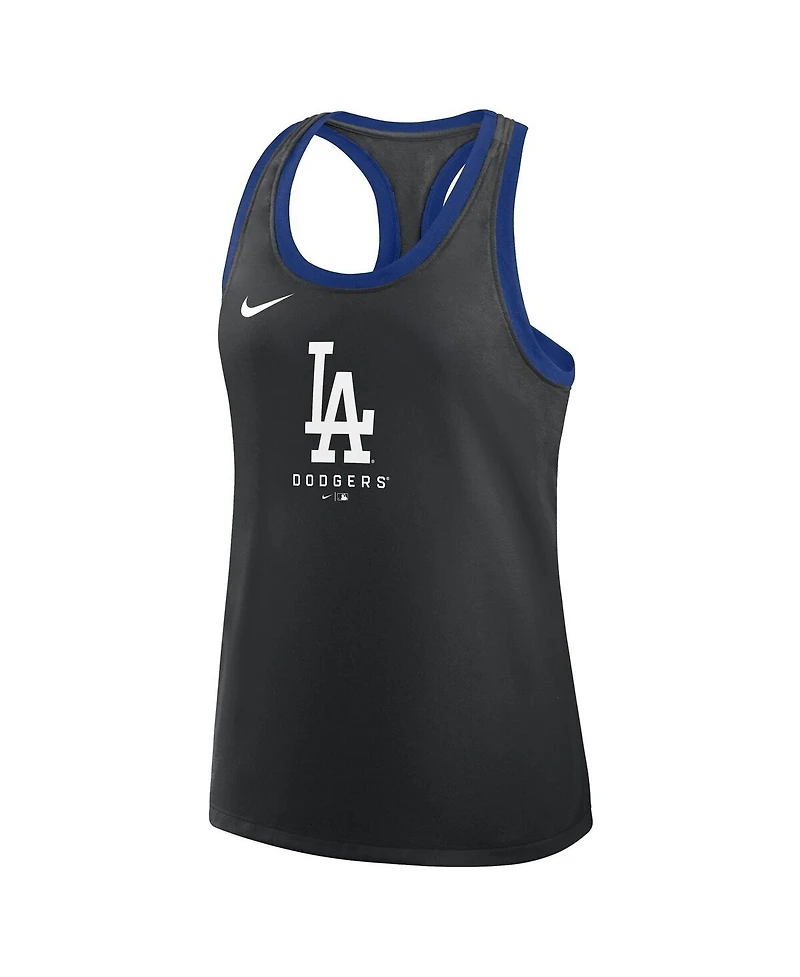 Nike Women's Los Angeles Dodgers Tri-Blend Dri-fit Racerback Tank Top