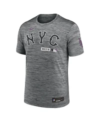 Nike Men's Anthracite New York Mets Authentic Collection City Connect Velocity Dri-fit T-Shirt