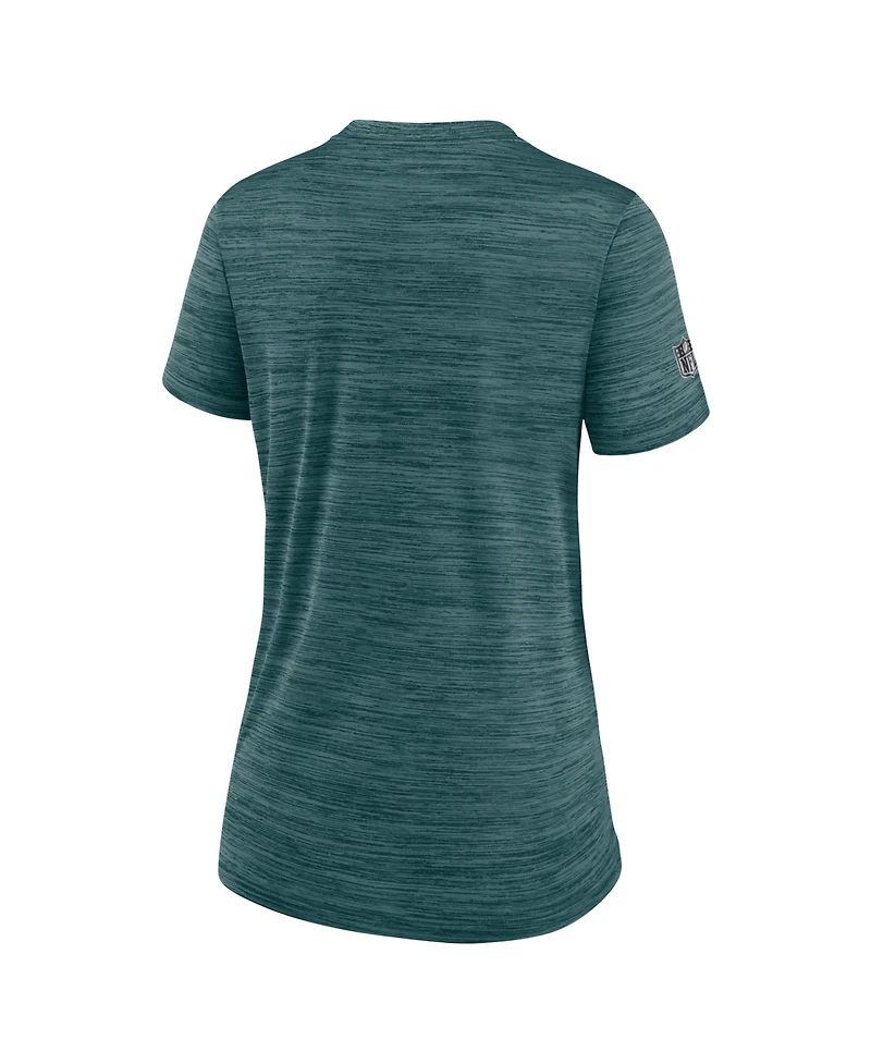 Nike Women's Midnight Green Philadelphia Eagles Sideline Velocity Dri-fit T-Shirt